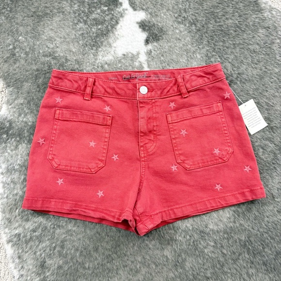 NWT Cat & Jack Americana Star Embroidered Denim Shorts XL 14 - Picture 2 of 11